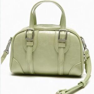 Zara Sea Green Mini Bowling Bag